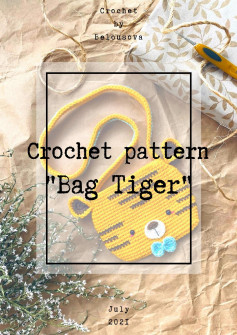 Crochet pattern Bag Tiger