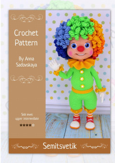 Crochet Pattern Clown Semitsvetik