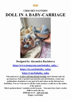 CROCHET PATTERN DOLL IN a BABY-CARRIAGE
