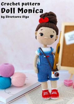 crochet pattern doll monica