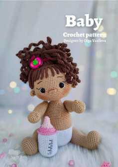 Crochet pattern for baby dolls and milk bottles