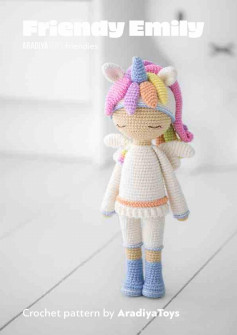 Crochet pattern for baby girl angel unicorn horse doll