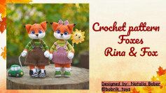 Crochet pattern Foxes Rina & Fox