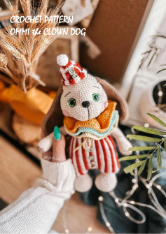 CROCHET PATTERN OMMI the CLOWN DOG