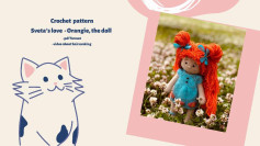Crochet pattern Sveta’s love - Orangie, the doll -pdf format