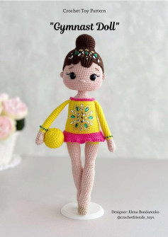 Crochet Toy Pattern Gymnast Doll