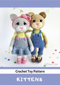 Crochet Toy Pattern KITTENS