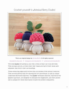 Crochet yourself 4 whimsical Berry Dudes