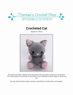 Crocheted gray Cat