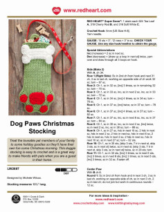 dog paws christmas stocking