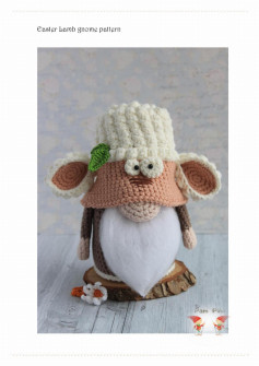 Easter Lamb gnome pattern