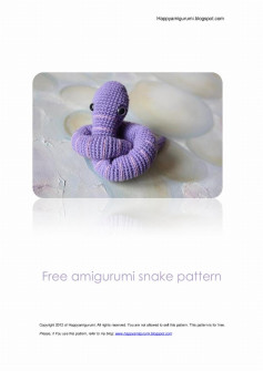 Free amigurumi snake pattern