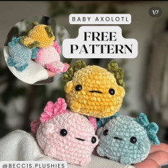 free crochet pattern baby axolotl