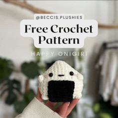 free crochet pattern happy onigiri
