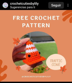 free crochet pattern traffic cone