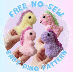 free no sew baby dino pattern