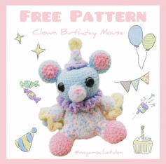 free pattern clown birtday mouse