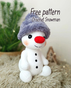 free pattern crochet snowman