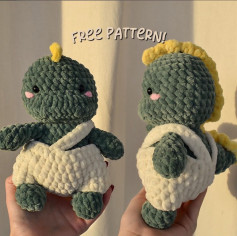 free pattern dinosaur with shorts free pattern