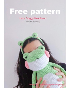 free pattern lazy froggy headband