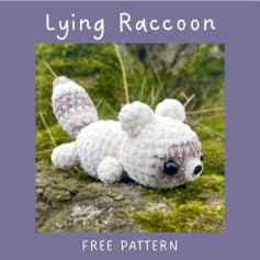 free pattern lying raccoon