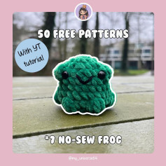 free pattern no sew frog