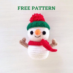 free pattern snowman yuki amigurumi