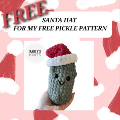 FREE SANTA HAT MOD FOR MY FREE PICKLE PATTERN!!!!