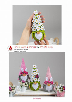 Gnome with primrose