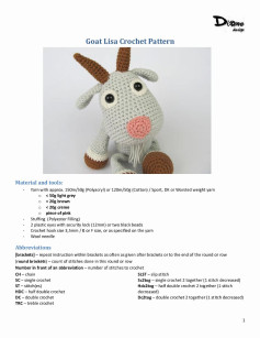 Goat Lisa Crochet Pattern