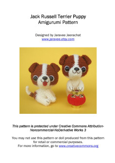 Jack Russell Terrier Puppy Amigurumi Pattern