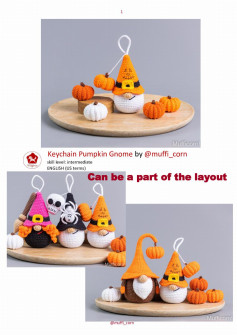 Keychain Pumpkin Gnome