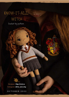 KNOW-IT-ALL WITCH Crochet toy pattern
