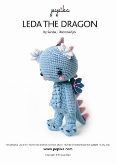 LEDA THE DRAGON crochet pattern