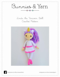 Linda the Unicorn Doll Crochet Pattern