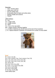 Mini brown bear crochet pattern