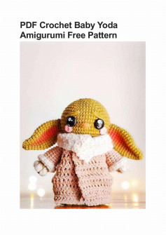 PDF Crochet Baby Yoda Amigurumi Free Pattern