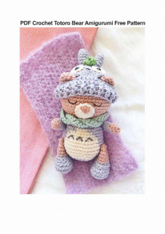 PDF Crochet Totoro Bear Amigurumi Free Pattern