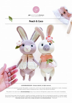 Peach & Coco rabbit crochet pattern