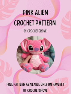 pink alien crochet pattern