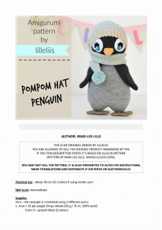 pompom hat penguin