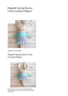 ragdoll sping bunny free pattern