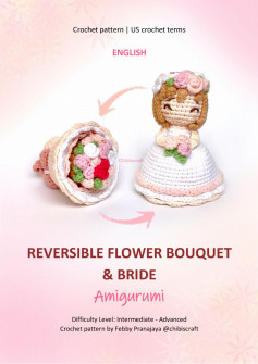 REVERSIBLE FLOWER BOUQUET & BRIDE Amigurumi