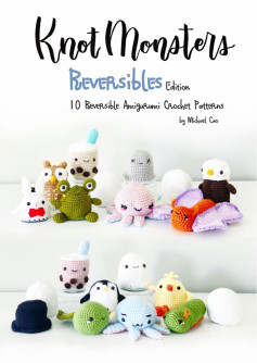 reversibles edition, Crochet patterns for frogs, octopuses, butterflies, owls, rabbits, milk tea, and penguins