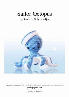 Sailor Octopus crochet pattern