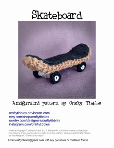 Skateboard Amigurumi pattern