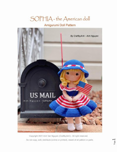 sophia the american doll amigurumi doll pattern