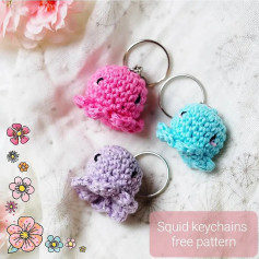 squid keychains free pattern