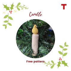 Add a candle to your Christmas decorations 🕯️ with our free pattern ☺️
