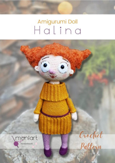 Amigurumi Doll Halina moniart HANDMADE